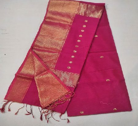 Vaamsi Pink Printed Cotton Blend Saree